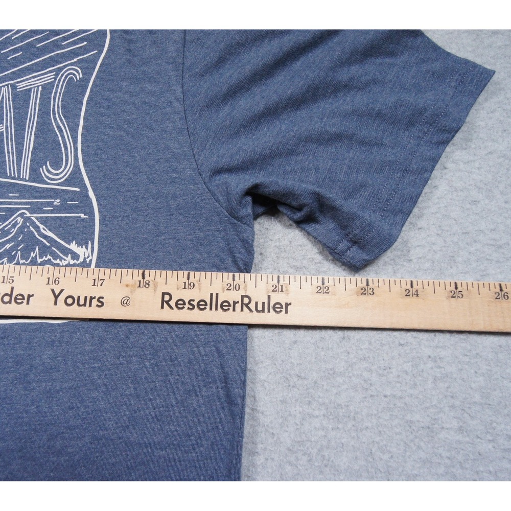 Prana Shirt Mens Medium Blue Graphic Tee Short Sleeve Crewneck Outdoors NEW - Picture 9 of 11
